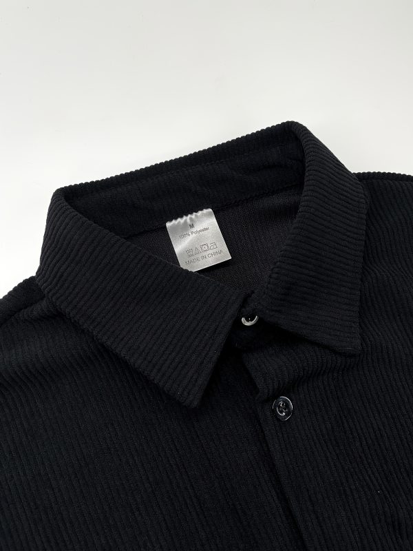 men's striped casual shirt set | new fashion roll button shirt with casual pocket drawstring trouser set for daily casual vacation