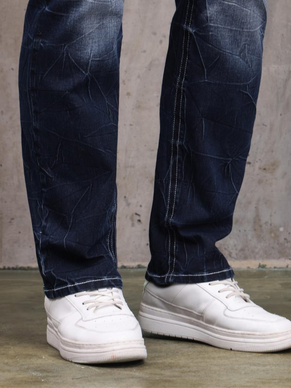 men's solid slim fit jeans, street style stylish causal denim pants