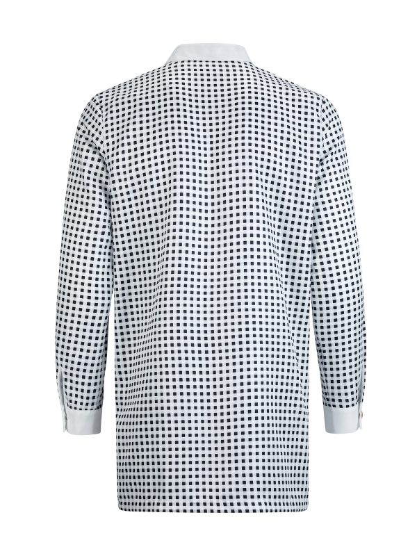 men's casual long sleeved two piece suit mid length top and trousers