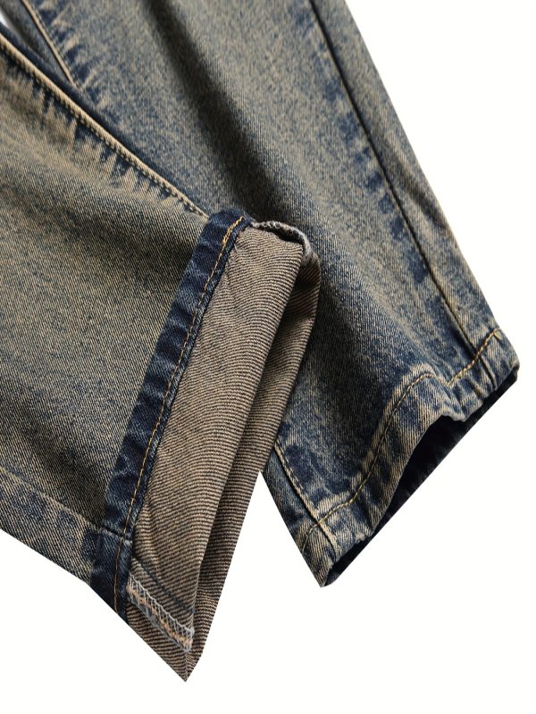 men's slim fit stretch jeans ripped skinny jeans for men, fashion distressed straight comfort flex waist pants, pants for men
