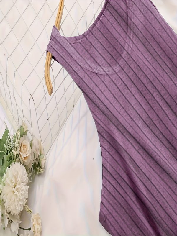 large size three piece set of ribbed vest and home skirt
