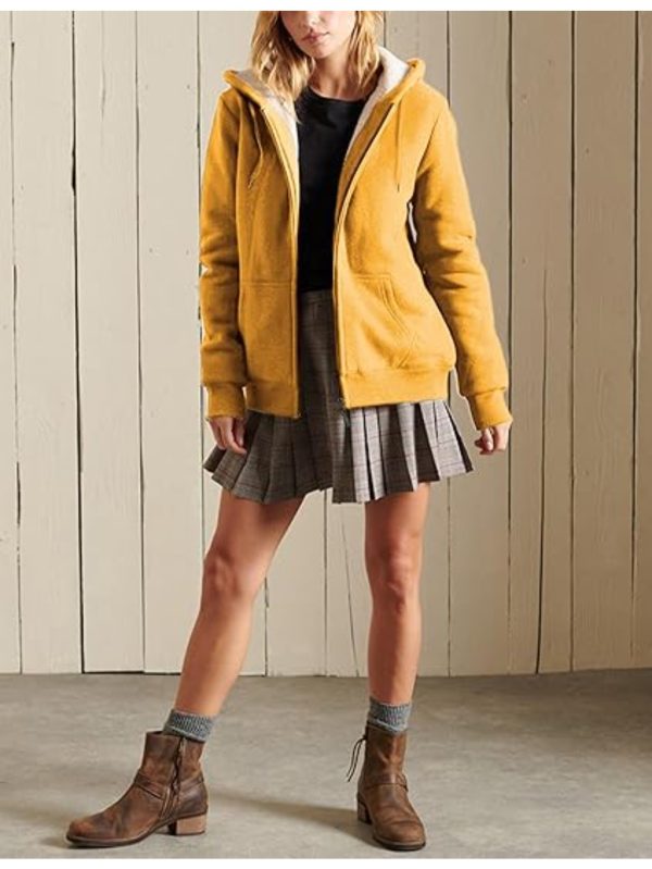 women's casual full zip up lined hoodie sweatshirt jacket coat
