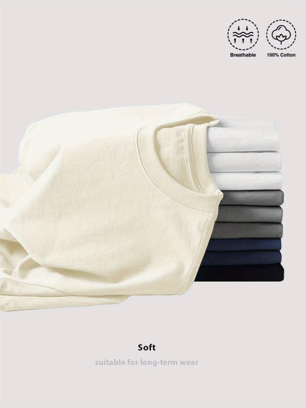 4 pack local boy fashion clothing personality combination! men's 100% pure cotton t shirt a comfortable casual, versatile, and fashionable round neck short sleeved essential for men, couple outfit, parent child outfit can be used as a gift