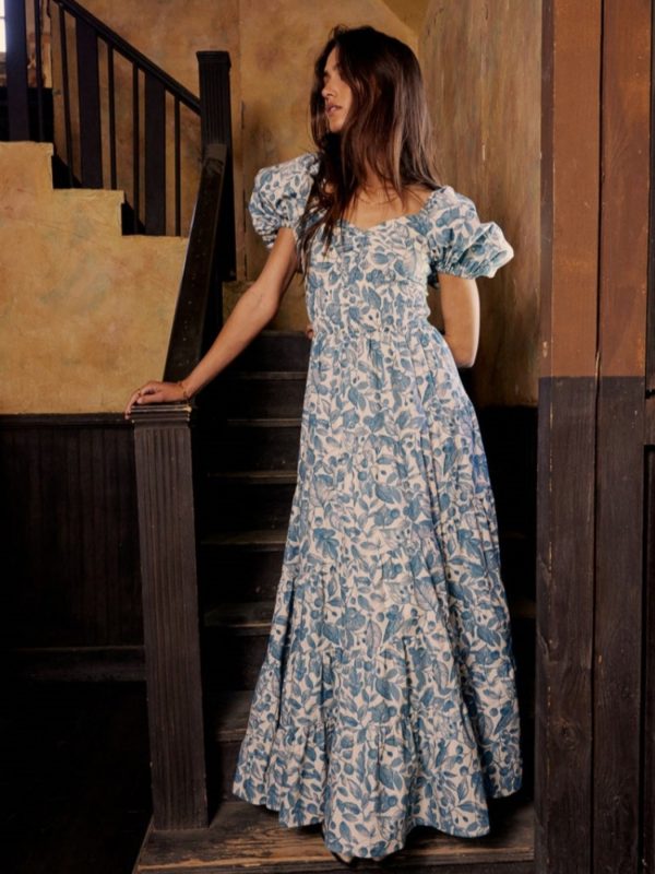 summer puff sleeve waist pleated elegant slim dress perfect for everyday vacation seaside parties
