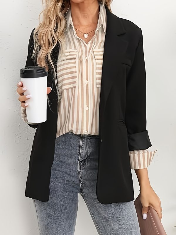 springu002fsummer new ramie wash striped single breasted long sleeve shirt woman