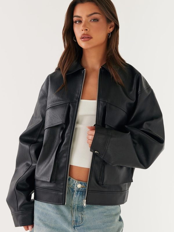 women's casual pilot jacket, stylish autumn jacket for women, women's pocket jacket