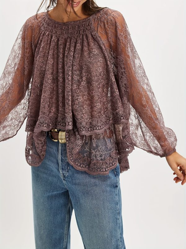 women's elegant lace tops | white & black intricate detailing & breathable fabric | versatile brunch to night out outfit