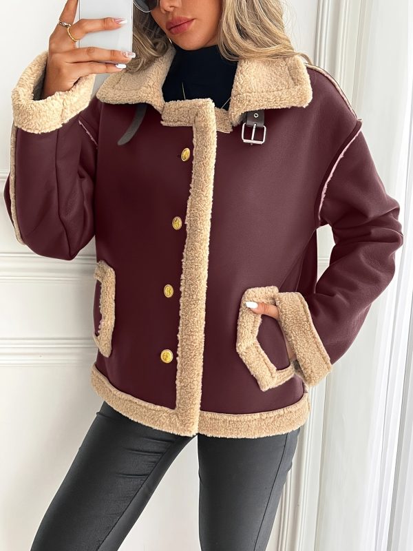 1pc of warm women's motorcycle fur coat for autumn and winter