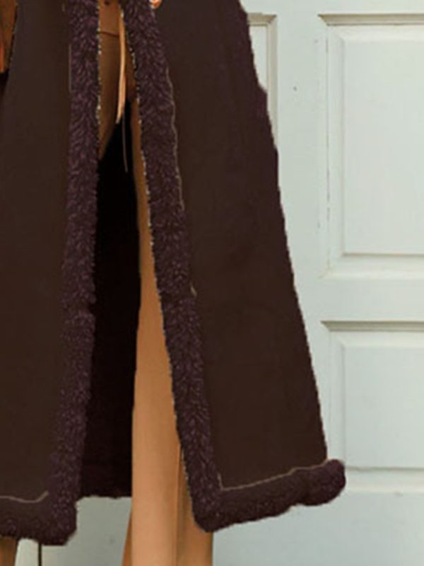women's cozy fleece lined winter jacket extra long warm coat with pockets, button up front, and fluffy lined for fallu002fwinter, casual outerwear | cozy winter coat | plush lined jacket