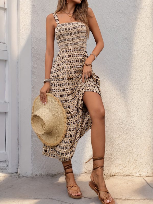 casual chic sleeveless floral dress stunning v neck, elastic waistband for a snug fit, delicate ruffle details, and stylish large blooms for a perfect summer ensemble