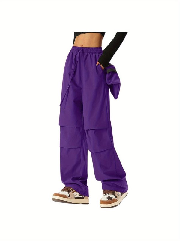 women's casual wide leg quick dry overalls with stretch waistband olive green, machine washable, all season comfort