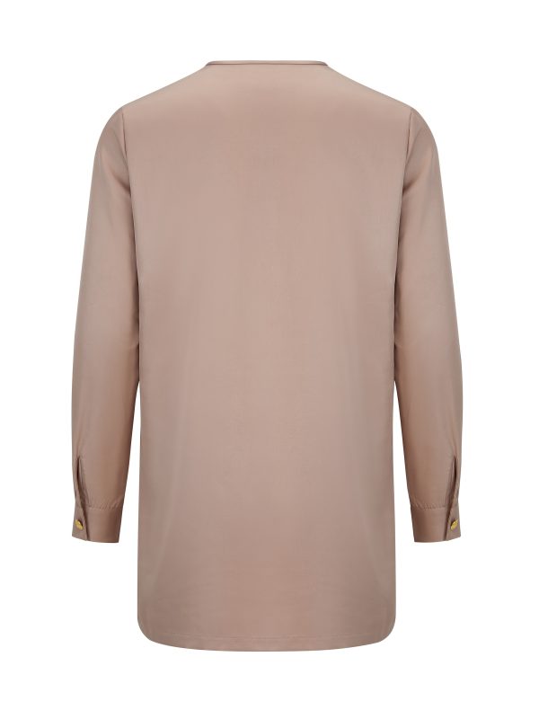 men's casual long sleeved two piece suit mid length top and trousers