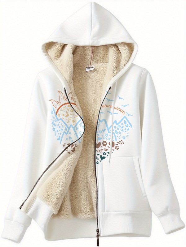 women's full zip hoodie jacket all season outerwear coat with full zip closure, hooded neckline machine washable casual coat for everyday & formal outfits
