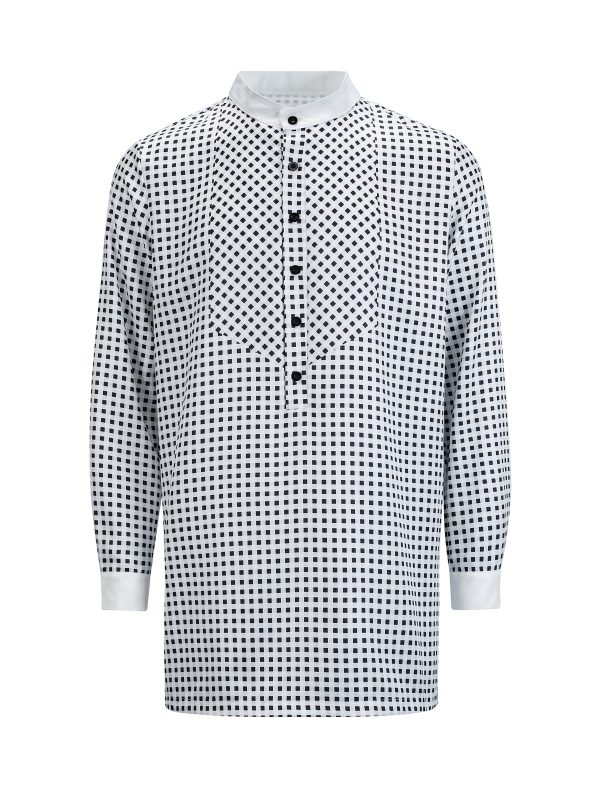 men's casual long sleeved two piece suit mid length top and trousers