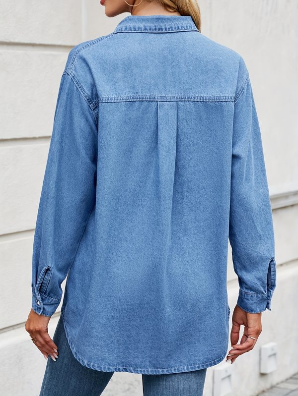 2025 premium women's destroyed denim jacket oversized boyfriend style raw hem coat with fashionable rips, streetwear essential