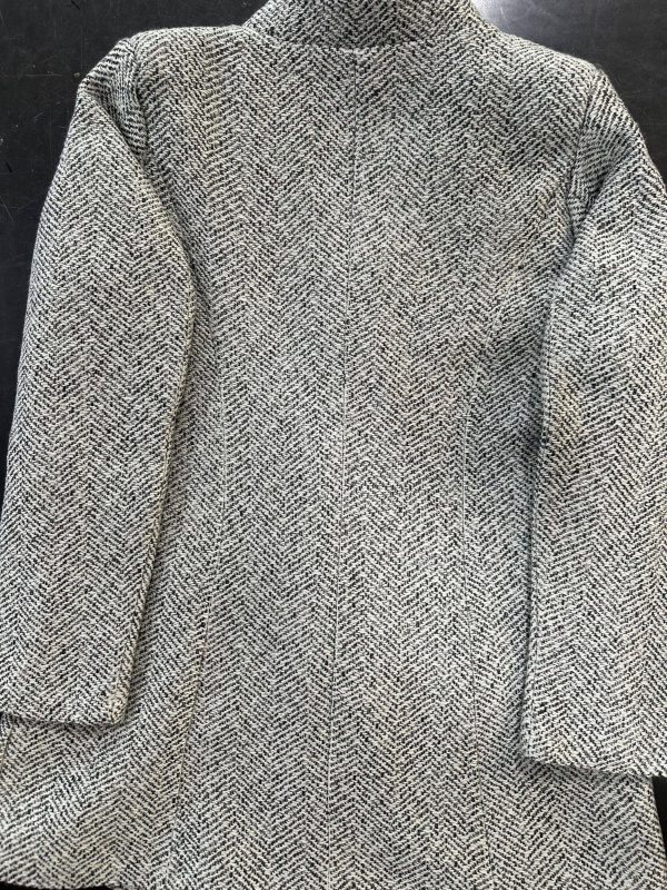 women's beige tweed coat tailored h silhouette jacket, non stretchy mature professional outerwear for office, party, casual formal & everyday chic outerwear, office wear, hshaped silhouette, structured fit, stylish jacket, fashionconscious women