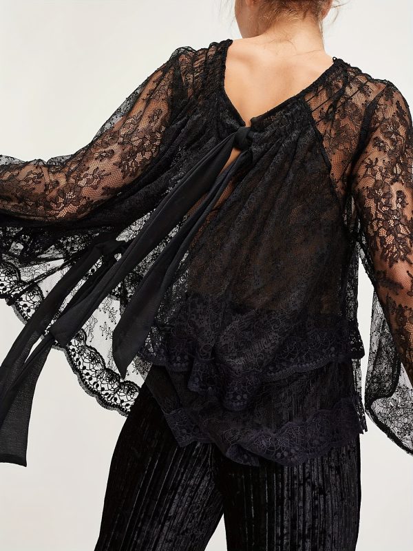 women's elegant lace tops | white & black intricate detailing & breathable fabric | versatile brunch to night out outfit