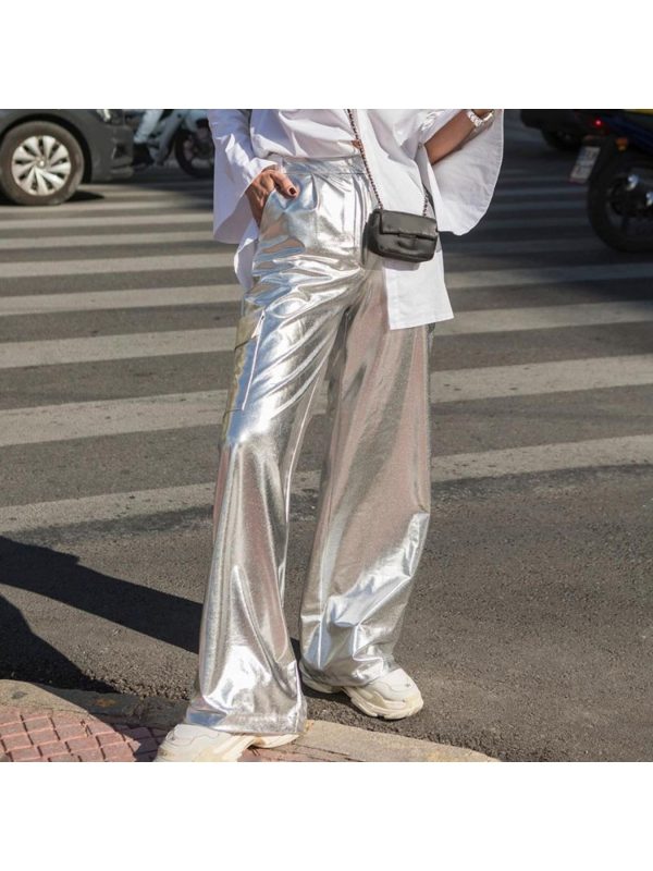 women's high waist pants candy color business casual trousers with pockets, machine washable & all season versatile workwear