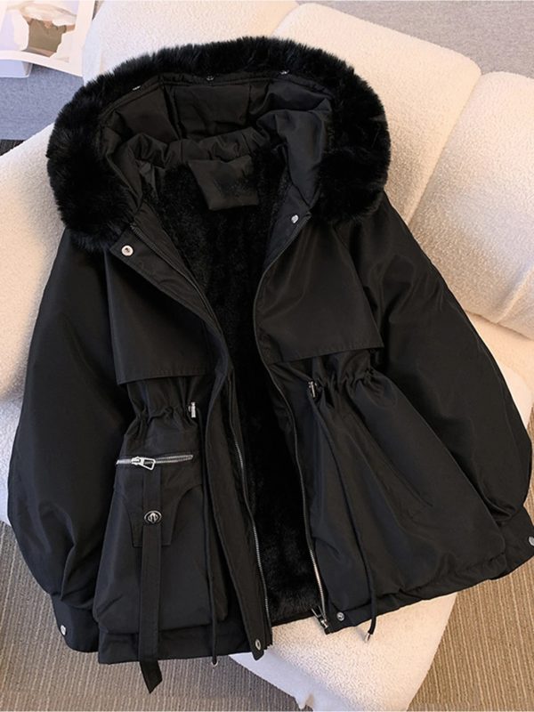 women's winter coat elegant tanu002f, full zip front closure, long sleeves, lightweight cold weather jacket for everyday & formal occasions