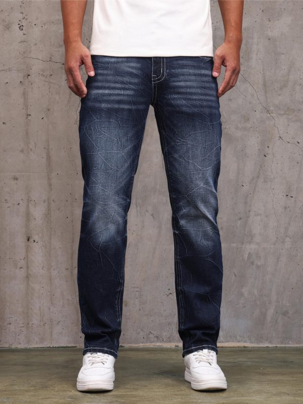 men's solid slim fit jeans, street style stylish causal denim pants