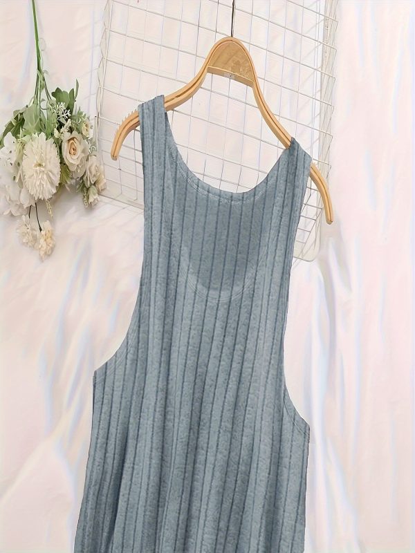 large size three piece set of ribbed vest and home skirt