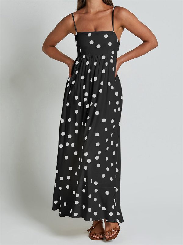casual dresses for women sleeveless summer beach dress a line spaghetti strap sundresses with pockets