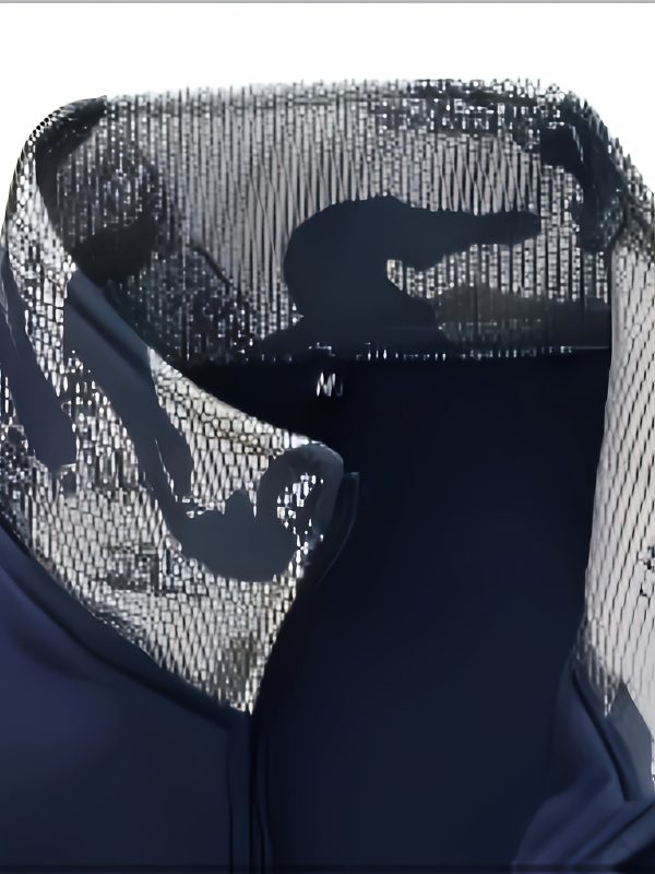 men's camouflage hoodie, spring and autumn long sleeved casual sports suit, fleece hoodie two piece set, stand up collar cardigan