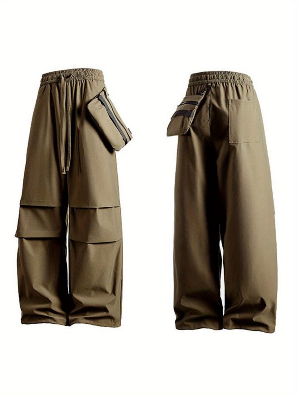 women's casual wide leg quick dry overalls with stretch waistband olive green, machine washable, all season comfort