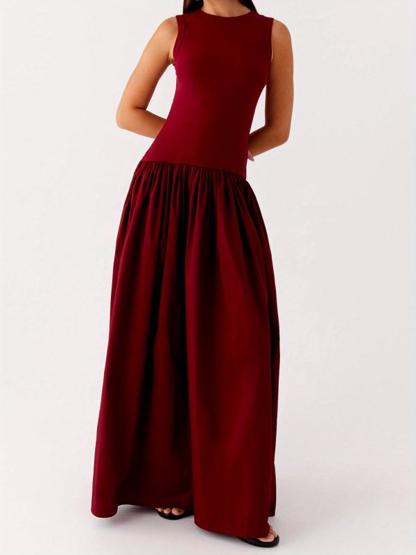 women's sleeveless tank dress casual summer solid color a line party dress for beach, club, streetwear, beach attire|sleeveless dress|polyester fabric