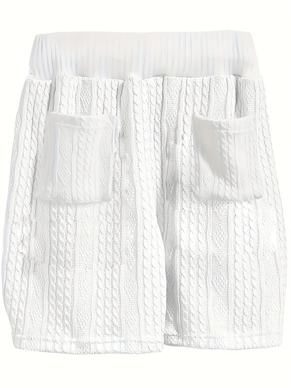 men's fashion casual v neck jacquard set fashionable ethnic elements create a casual fashion look and interpret the style of leisure and vacation