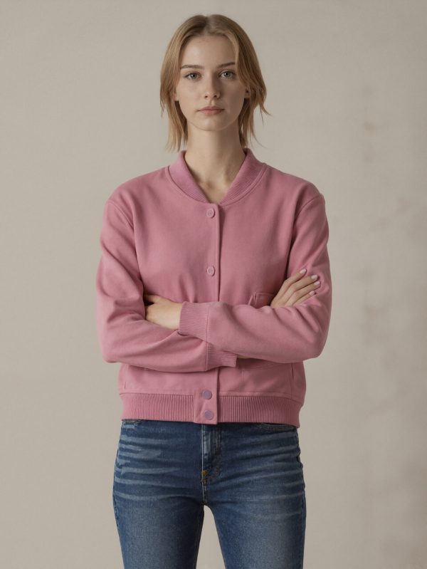 1pc spring and autumn european and american stand collar large pocket unisex style women's