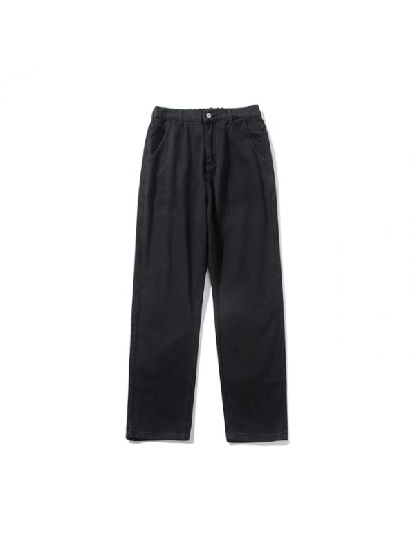 summer main push hong style high street plus size loose straight casual trend versatile semi elastic unisex jeans