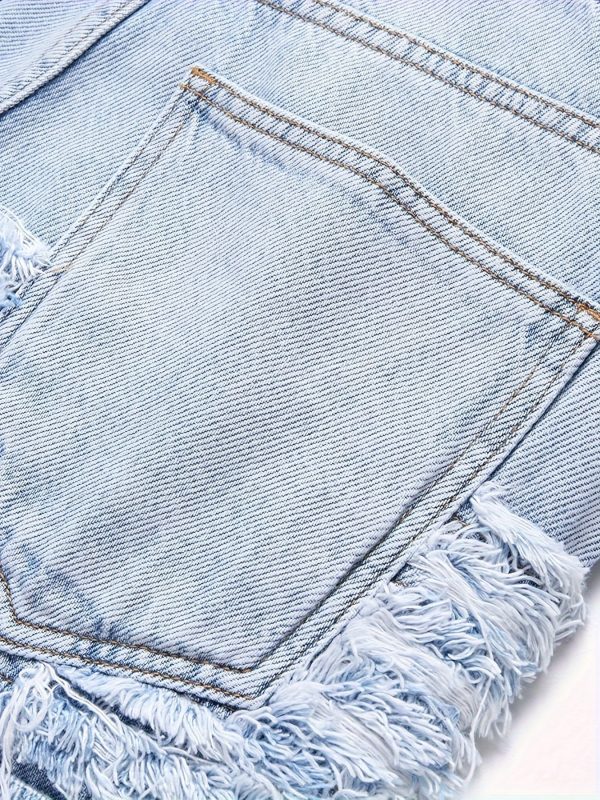 men's ripped slim distressed destroyed straight denim pants streetwear clothes