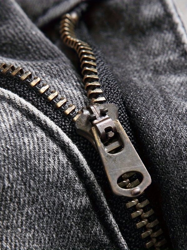 men's slim fit jeans ripped skinny jeans for men, fashion biker jeans stretch moto cargo denim pants