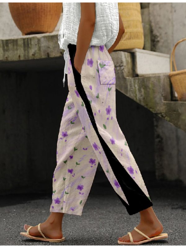 3d printed long pants for women with floral motifs exquisite 3d printed floral motifs on long pants customize the style and color of flowers for a touch