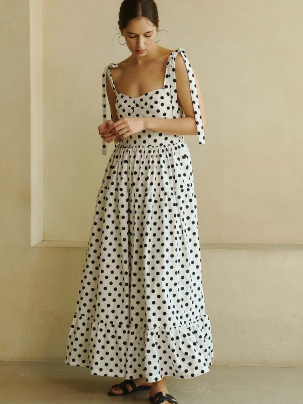 women's elegant square neck long sleeveless dress with adjustable tie up straps & red white floral print lightweight breathable casual to dressy machine washable all season cami dress, cute dress, flowy fabric gown