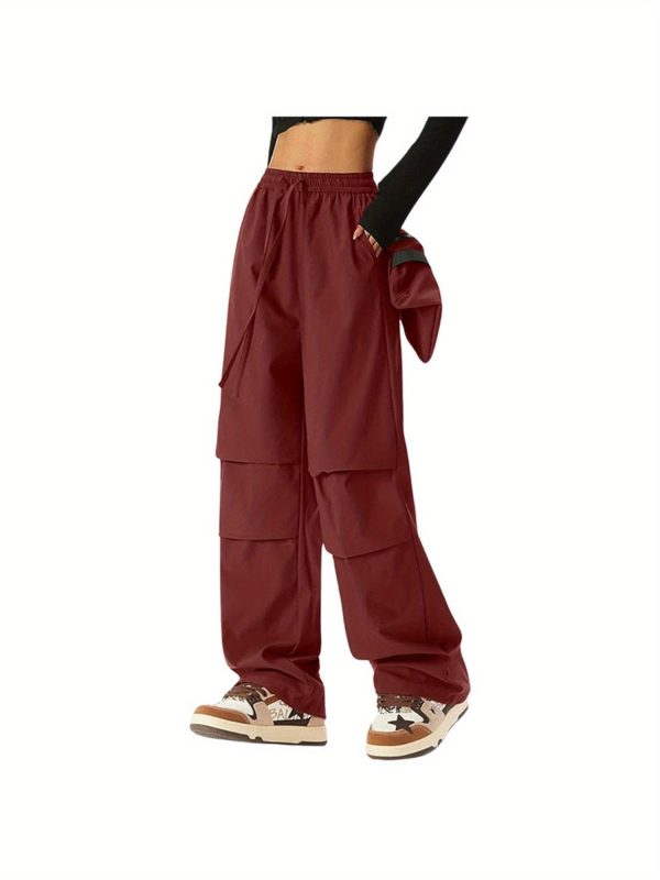 women's casual wide leg quick dry overalls with stretch waistband olive green, machine washable, all season comfort