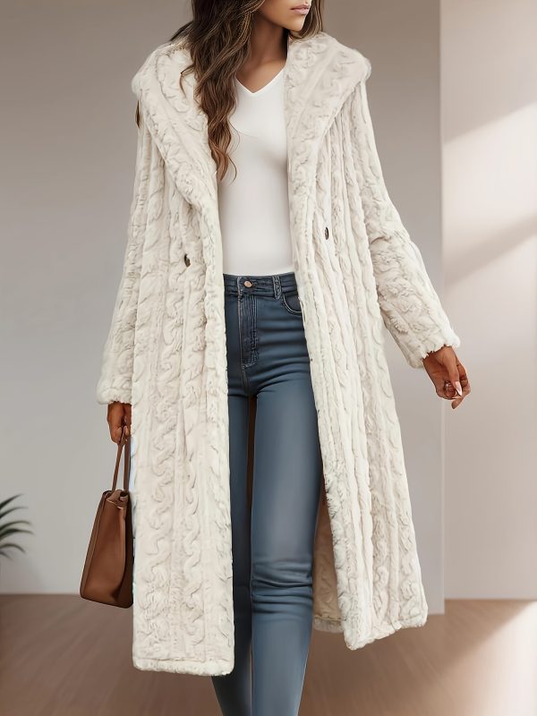 elegant black long coat for women