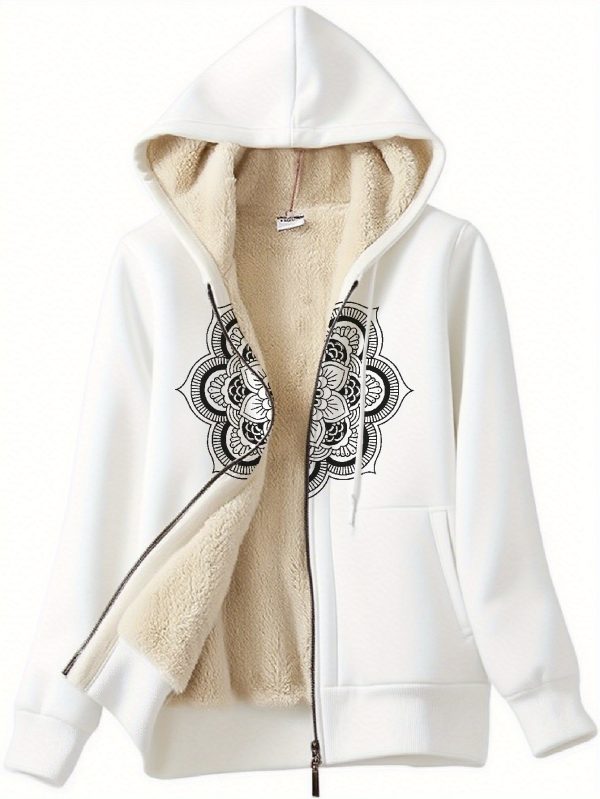 women's full zip hoodie jacket all season outerwear coat with front zipper closure, hooded neckline machine washable casual sweatshirt coat for everyday & formal outfits