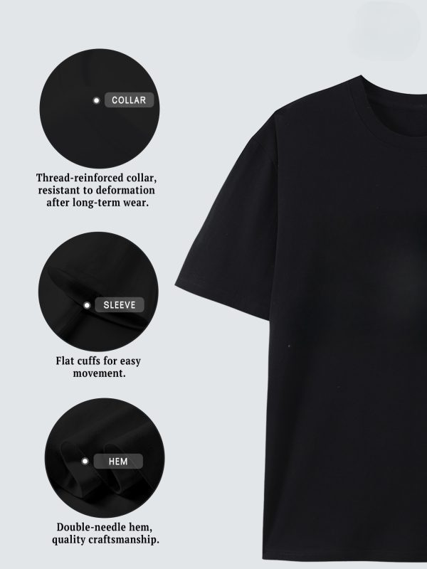 4 pack local boy fashion clothing personality combination! men's 100% pure cotton t shirt a comfortable casual, versatile, and fashionable round neck short sleeved essential for men, couple outfit, parent child outfit can be used as a gift