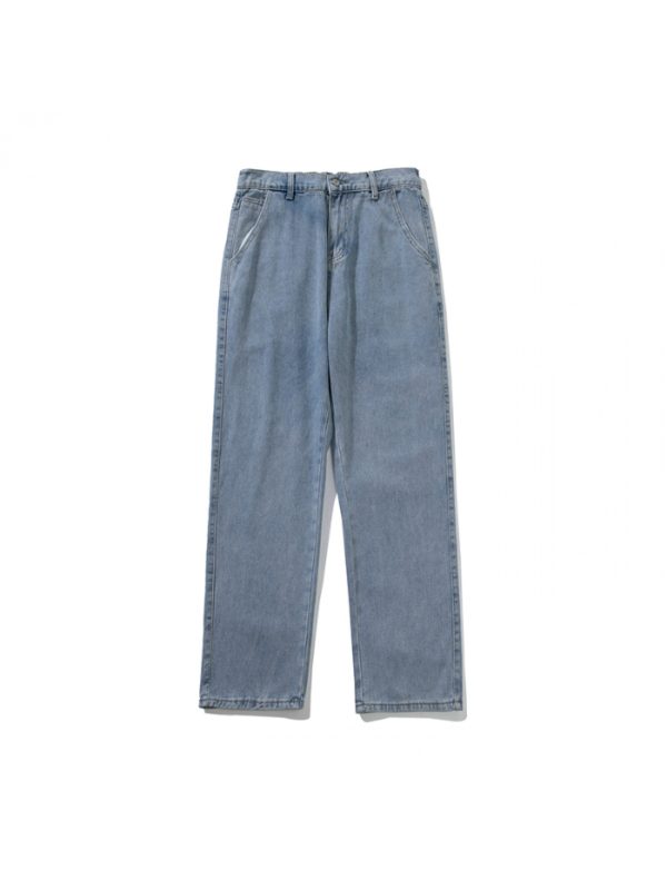 summer main push hong style high street plus size loose straight casual trend versatile semi elastic unisex jeans