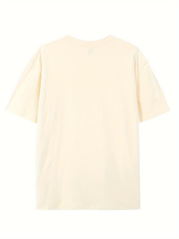 find good in the each day men's high quality thick combed 220g cotton round neck t shirt with trendy pixel style printed short sleeves