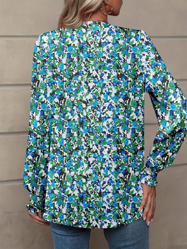 womens v neck long sleeve blouses tops 2024 fall fashion ruffle cuffs dressy casual t shirts