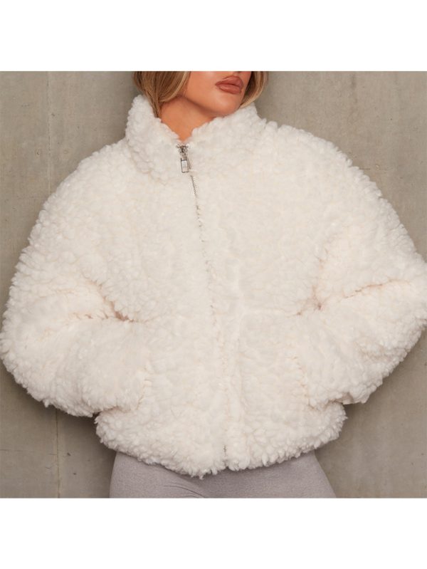 2025 autumnu002f winter european women's fashion new fur pullover, short jacket, lamb hair coat for women