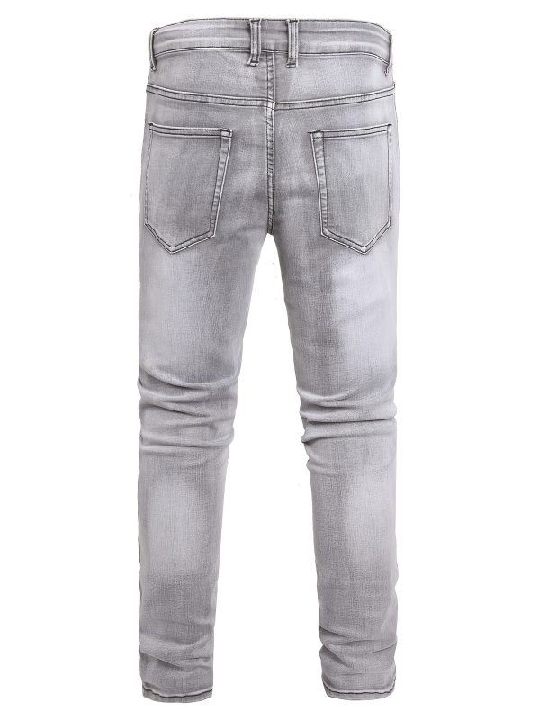 men's slim fit stretch jeans ripped skinny jeans for men, fashion distressed straight comfort flex waist pants, pants for men