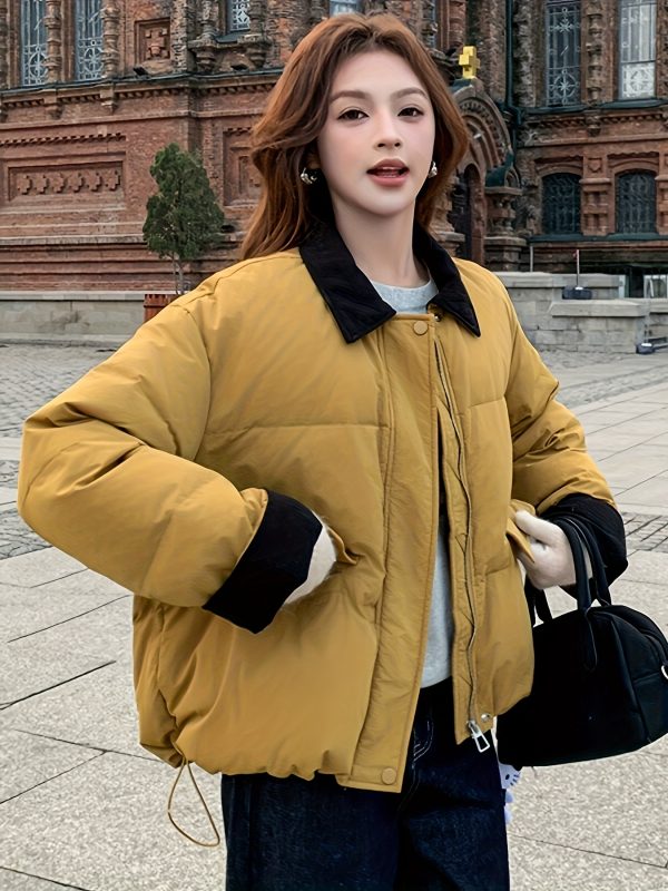 women's chic mustard yellow ( other neutral tones) non stretch structured fabric coat, zipper front closure, casual to formal outerwear for everyday & special events, versatile fashion, sleek design