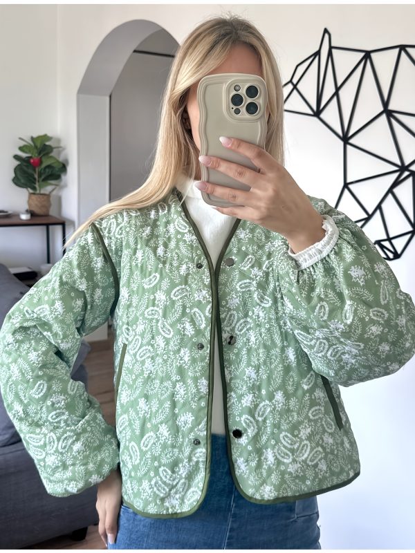 women's short jacket, fashionable versatile jacket, leaf printed jacket, autumn and winter women's clothing