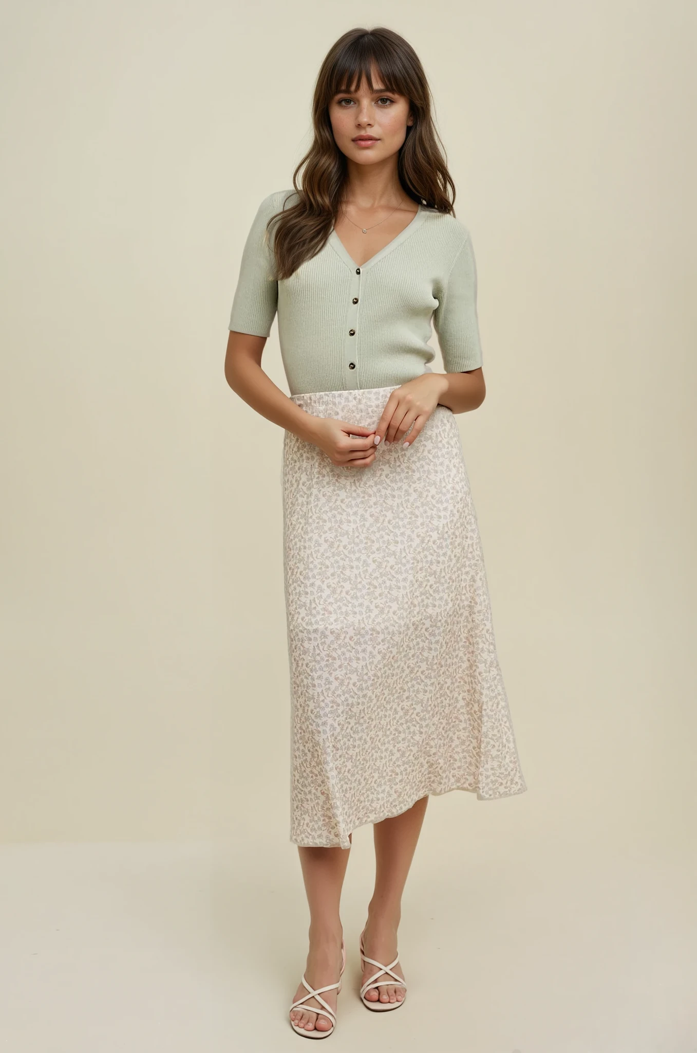 flora button down top