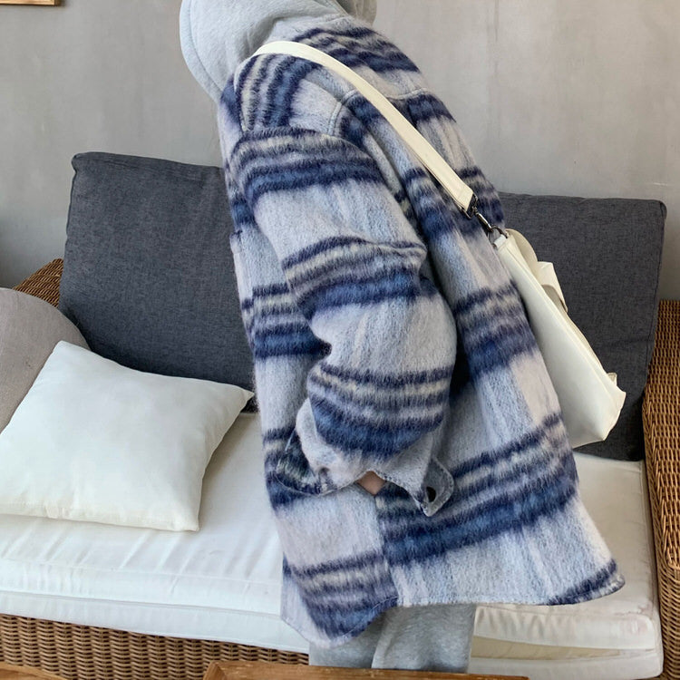 warm vibes plaid jacket