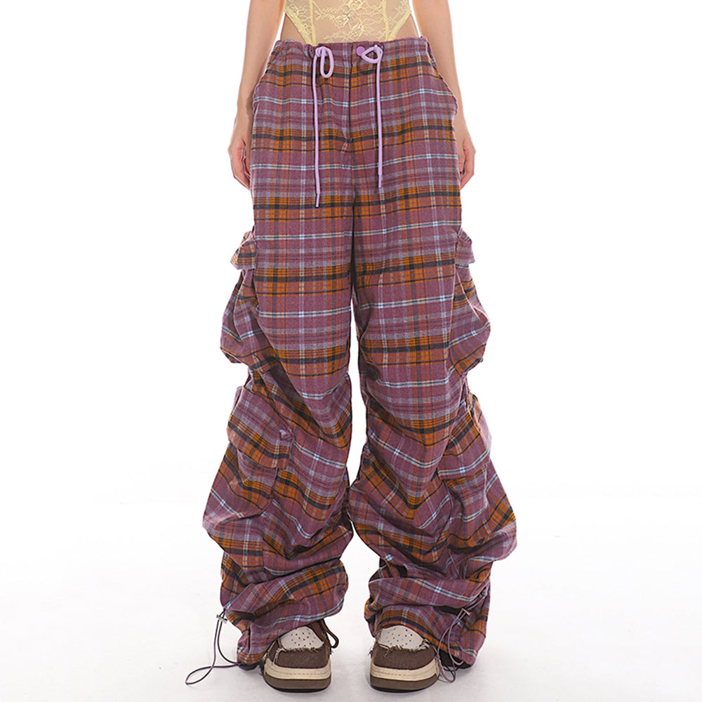 teen spirit plaid cargo pants